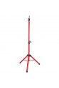 Kuaför Eğitim Mankeni İçin Metal Tripod - Kırmızı + Taşıma Çantası