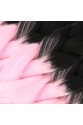 Afrika Örgülük Sentetik Ombreli Saç 100 Gr. - Siyah / Şeker Pembe