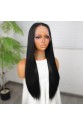 Siyah Fiber Sentetik Düz Tül Peruk