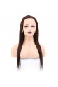 Düz Front Lace Gerçek Tül Peruk - Koyu Kahve - 60-65cm