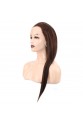 Düz Front Lace Gerçek Tül Peruk - Koyu Kahve - 60-65cm