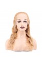 Dalgalı Front Lace Gerçek Tül Peruk - Altın Karamel - 60-65cm