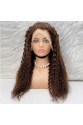 Afro Dalga Front Lace Gerçek Tül Peruk - Koyu Kahve - 70-75cm