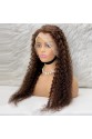Afro Dalga Front Lace Gerçek Tül Peruk - Koyu Kahve - 70-75cm