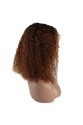 Siyah Kahve Ombreli Gerçek Afro Dalgası Tül Peruk 45-50cm