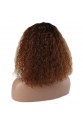 Siyah Kahve Ombreli Gerçek Afro Dalgası Tül Peruk 45-50cm