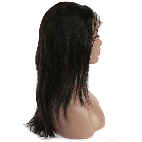 Gerçek Front Lace Tül Peruk - Düz - Siyah 45-50cm