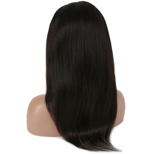 Gerçek Front Lace Tül Peruk - Düz - Siyah 45-50cm